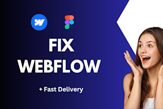fix webflow, fix bugs, webflow optimization, webflow redesign,