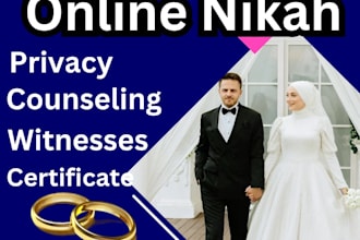 be your online nikah imam and provide nikah certificate