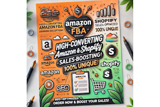 write high converting amazon fba and  shopify descriptions