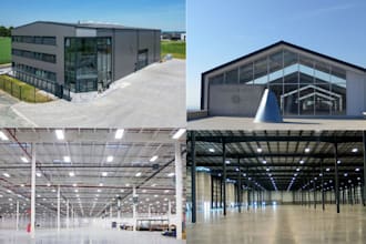design and 3d modelling warehouse, factory, industrial buildings, cgi warehouse