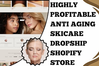 design a profitable anti aging skincare shopify store dermatology skincare label