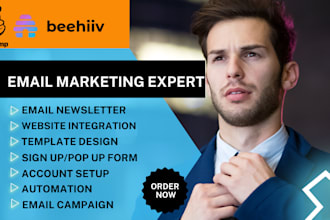 design beehiv automation newsletter template mailchimp email marketing campaign