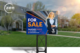 design yard sign for real estate