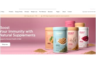 design health supplement shopify store health fitness store supliful website