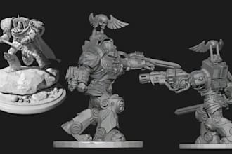 sculpt 3d miniatures warhammer dnd tabletop figurines 3d model for 3d printing