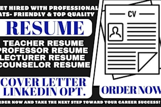 write teacher resume, adjunct instructor cv, lecturer cv, professor cv writing