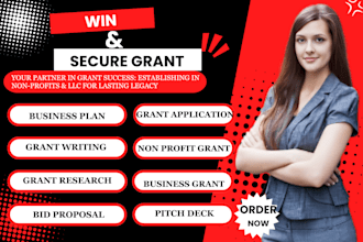 do grant research, apply for grants, write grant proposal, business plan, grant