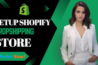 build shopify store design,shopify website design or shopify dropshipping store