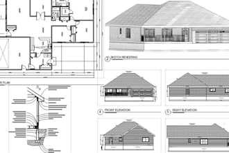 draw architect floor plan elevation section site plan master plan for city permt
