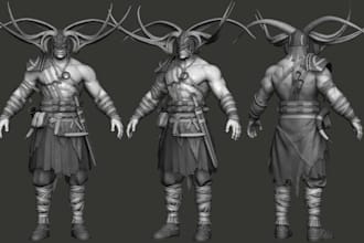 sculpt 3d model, characters, miniatures, action figures and toys for 3d printing