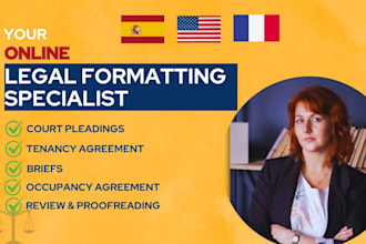 edit, review, format lease agreements, court pleadings and filings formatting