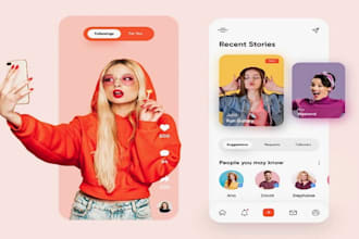 develop dating app, tinder clone app, chat app social media app, streaming app