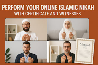 perform your online islamic nikah with certificate and witnesses