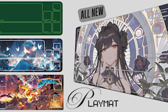 custom playmat and board game design for tcg, anime, and tabletop games
