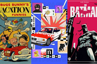 draw retro comic art vintage style comic book page graphic novel illustration
