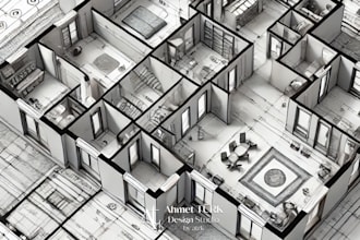 design professional 2d interior floor plans with furniture layout