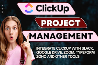 integrate clickup with slack, google drive, zoom, typeform zoho and other tools