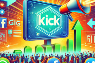 do green kick promotion for your kick channel for active viewers and followers
