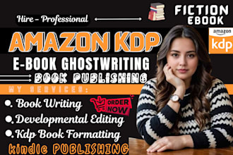 be your book writer for amazon KDP book publishing ebook editing KDP ghostwriter