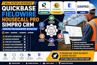 set up quickbase fieldwire housecall pro simpro CRM integration