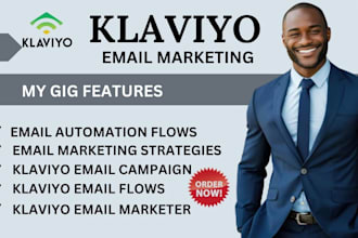 design klaviyo email flows and klaviyo email template for email marketing