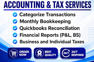 clean up books, prepare tax ready financial statements and tax returns