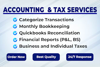 do bookkeeping, quickbooks, financial statements, taxes