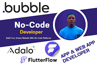 build on bubble io adalo flutterflow buildfire no code saas mobile app developer
