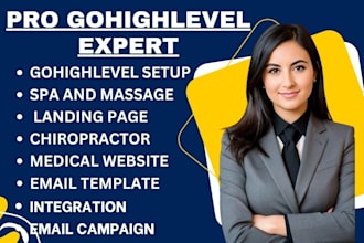 design gohighlevel spa and massage landing page ghl chiropractor medical website