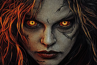 make digital portrait in horror, sci fi or fantasy style