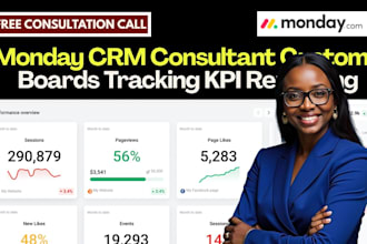 build monday com CRM consultant expert setup custom board tracking KPI reporting