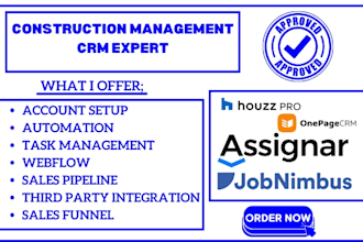 jobnimbus houzz pro contractor foreman wrike dubsado construction management crm