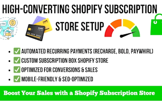set up a high converting shopify subscription store subscription box website