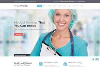 program medical, healthcare, home care, therapy, yoga website, wordpress website