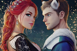 draw furry art commission, semi realistic fantasy portraits