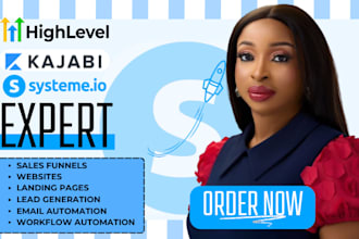 do systeme io sales funnel, kajabi online course, gohighlevel landing page