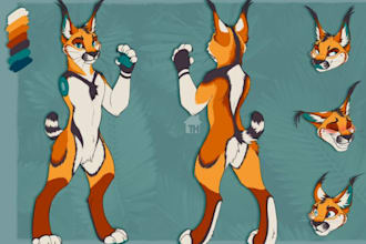 do your fursona,fursuit refsheet and fullsuit for your sona
