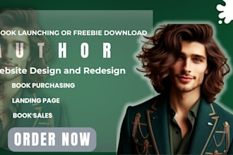 design a professional author website ebook website children book website design