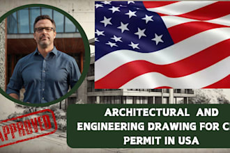 draw, stamp architecture, engineering and electrical drawing mep for city permit