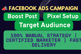 setup facebook ads campaign or meta ads campaign