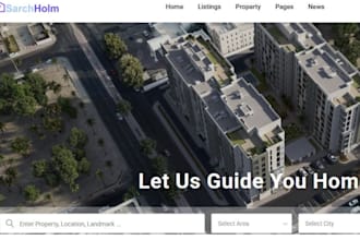 design  property management website with property listing