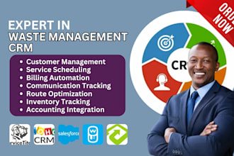 setup waste management crm salesforce trashflow wastebits servicetitan zoho crm