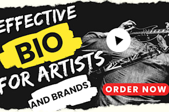 write professional artist bio artist statement about us epk press kit brand kit