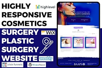 design cosmetic surgery website plastic surgery website medical website