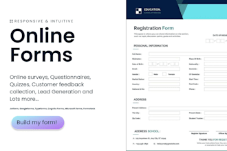 create a responsive online form, quiz, questionnaire, survey for your brand