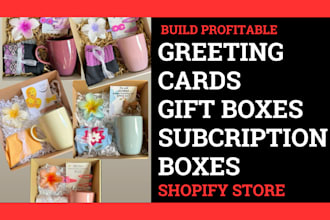 design greeting cards gift boxes shopify store subscription box store