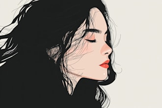 draw a minimalistic vector portrait for you