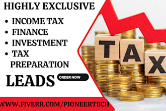 generate income tax leads finance investment accounting tax preparation leads