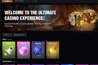 do a crypto, cs2, rust website with custom games and slots