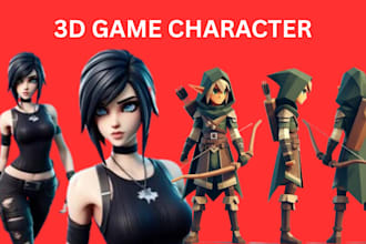 stylized 3d low poly model game character cartoon character modelling for games
